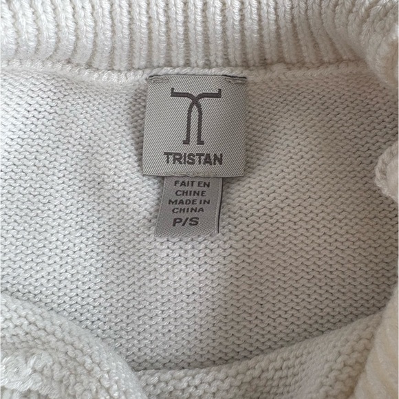 Tristan White Fair Isle Sweater-Size small - Picture 3 of 6
